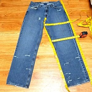 U.S. POLO ASSN. VINTAG DISTRESSED MEDIUM WASH, FADED, STRAIGHT MENS JEAN'S 31x32